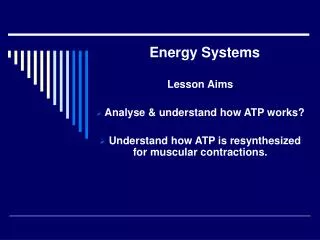 Energy Systems