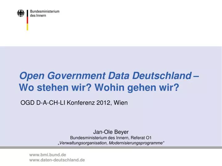 open government data deutschland wo stehen wir wohin gehen wir