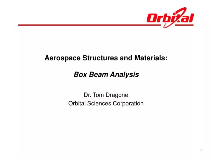 aerospace structures and materials box beam analysis