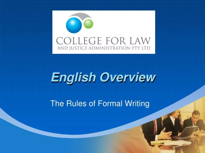 english overview