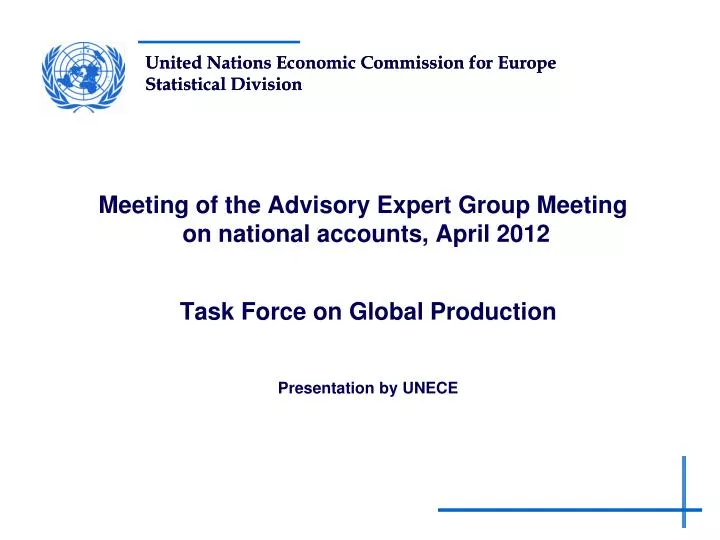 meeting of the advisory expert group meeting on national accounts april 2012