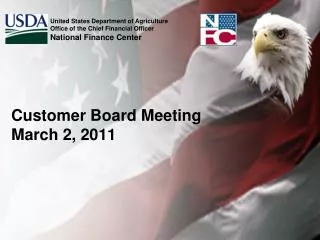 Customer Board Meeting March 2, 2011