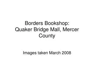 Borders Bookshop: Quaker Bridge Mall, Mercer County