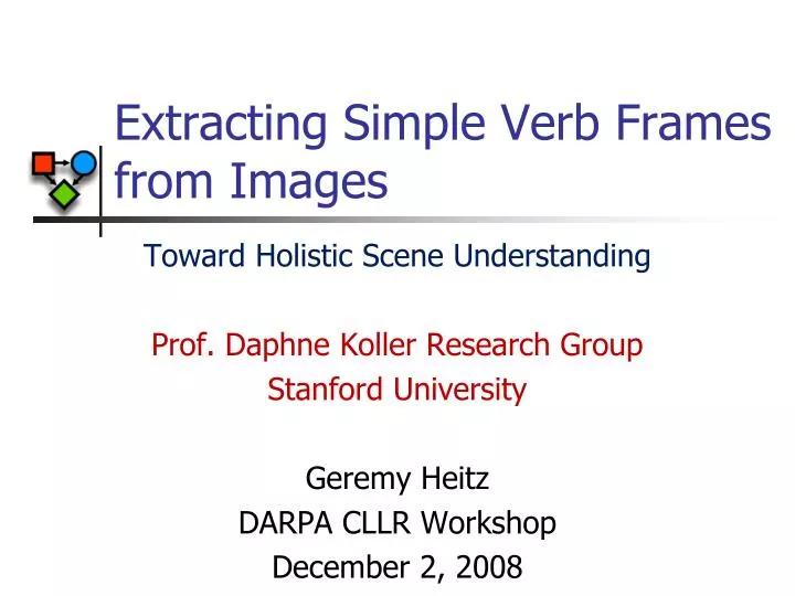 extracting simple verb frames from images