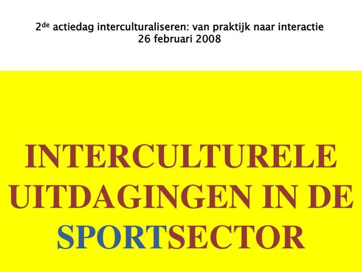interculturele uitdagingen in de sport sector