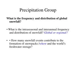 Precipitation Group