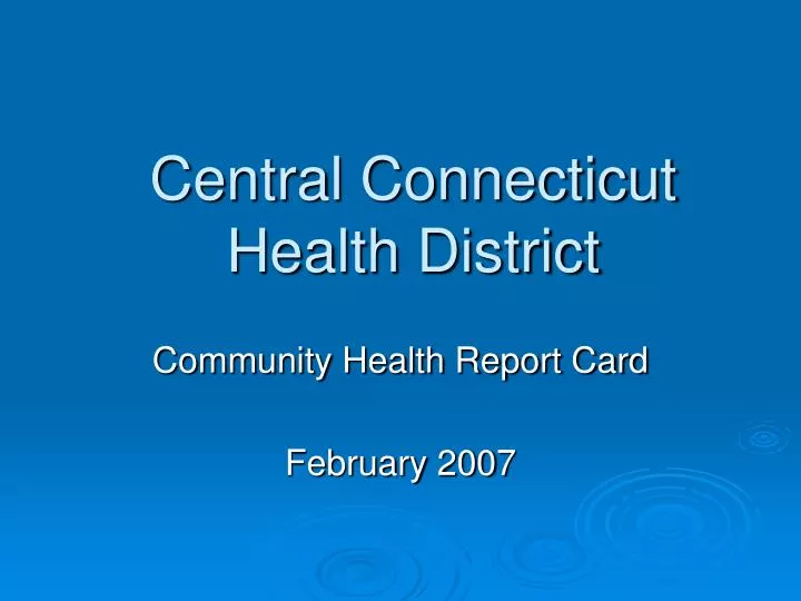 central connecticut health district