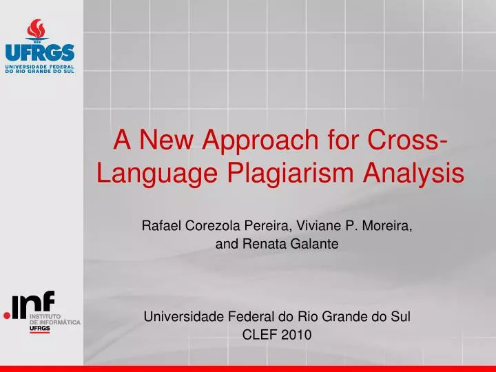 a new approach for cross language plagiarism analysis