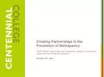 Creating Partnerships in the Prevention of Delinquency - slide 1
