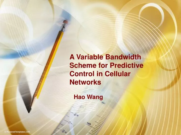 a variable bandwidth scheme for predictive control in cellular networks