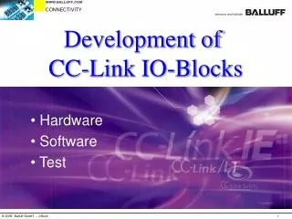 Development of CC-Link IO-Blocks