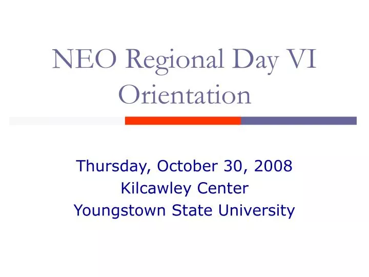 neo regional day vi orientation
