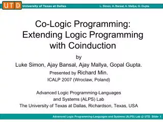Co-Logic Programming: Extending Logic Programming with Coinduction