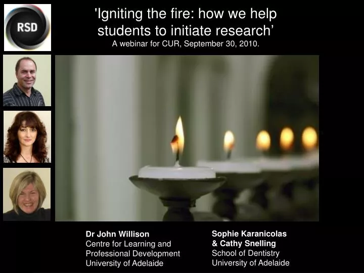 igniting the fire how we help students to initiate research a webinar for cur september 30 2010
