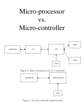 Micro-processor vs. Micro-controller