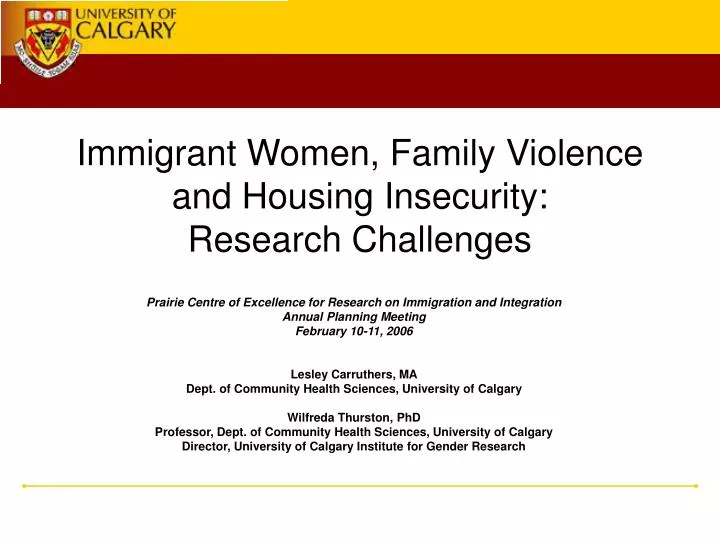 immigrant women family violence and housing insecurity research challenges