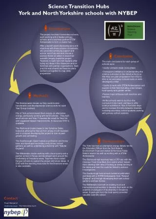 Science Transition Hubs York and North Yorkshire schools with NYBEP