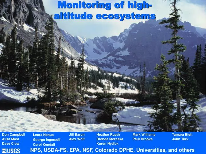 monitoring of high altitude ecosystems