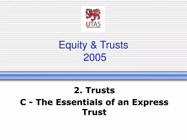 equity trusts 2005