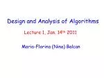 PPT - The Design and Analysis of Algorithms PowerPoint Presentation ...