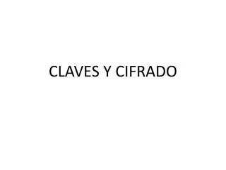 claves y cifrado