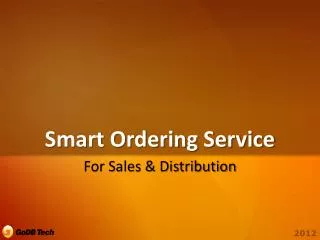 Smart Ordering Service
