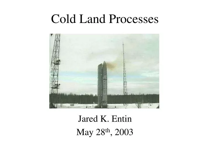 cold land processes