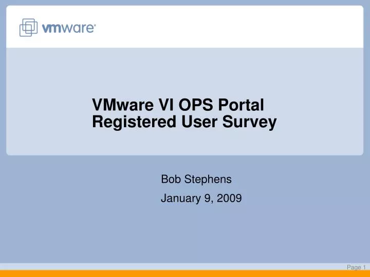 vmware vi ops portal registered user survey