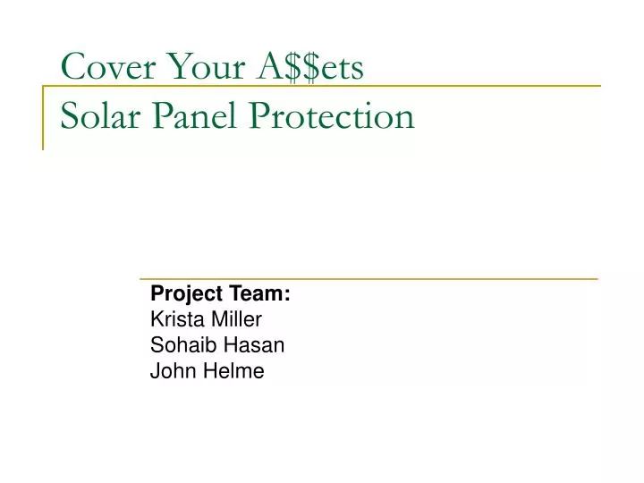 cover your a ets solar panel protection