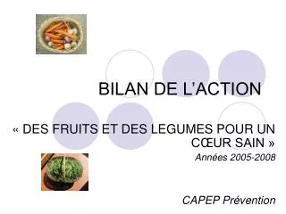 bilan de l action