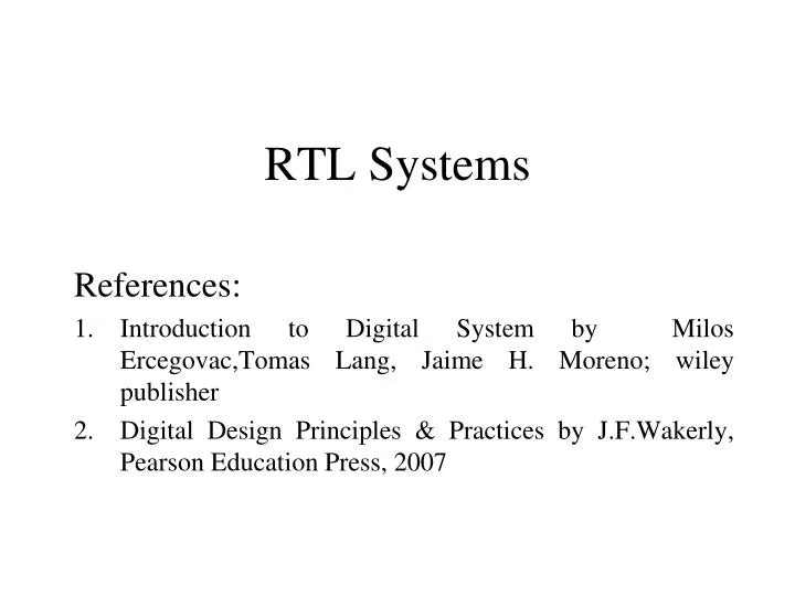 rtl systems