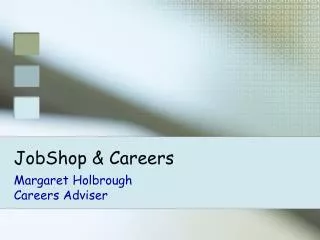 JobShop &amp; Careers