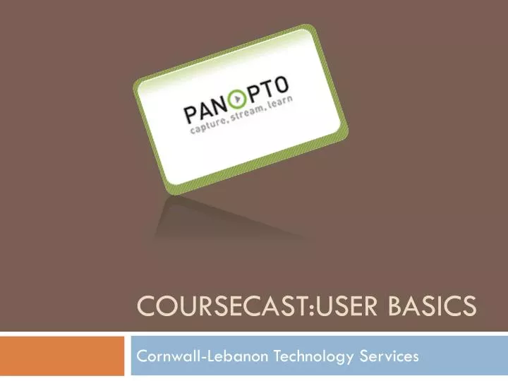 coursecast user basics
