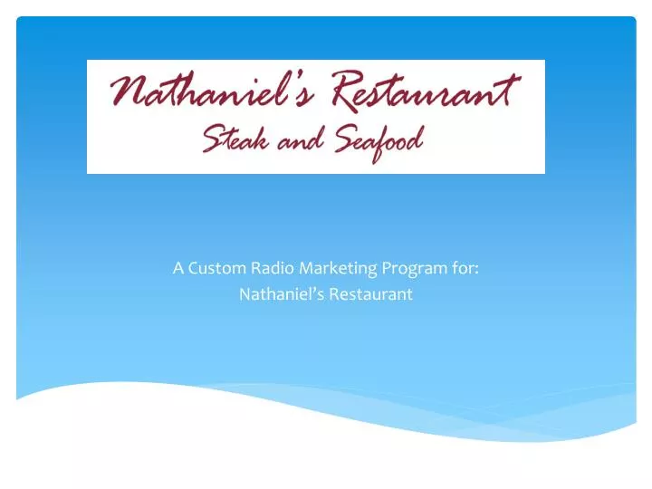a custom radio marketing program for nathaniel s restaurant