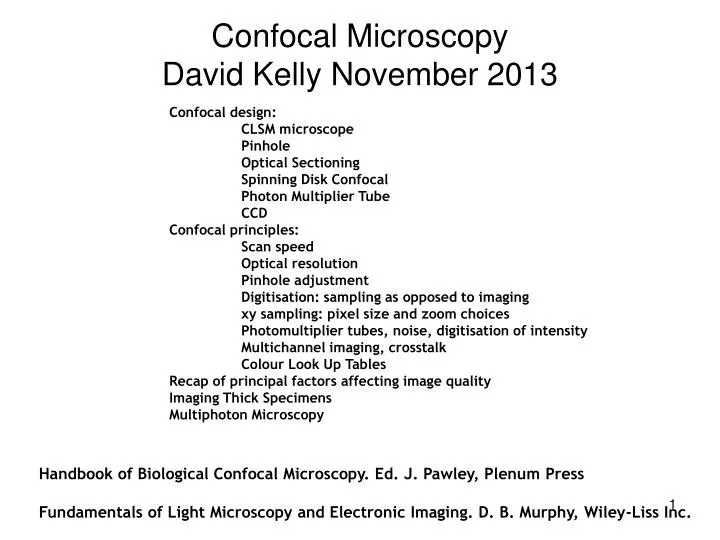 confocal microscopy david kelly november 2013