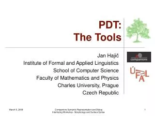 PDT: The Tools