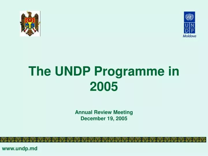 the undp programme in 2005 annual review meeting december 19 2005