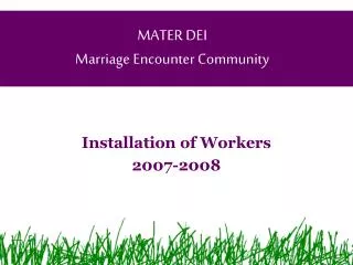 MATER DEI Marriage Encounter Community