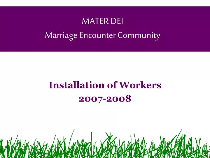 mater dei marriage encounter community