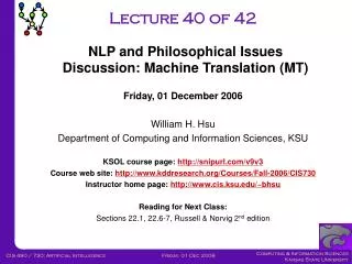 Lecture 40 of 42