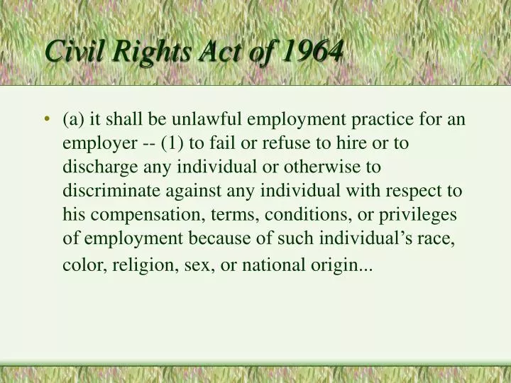 civil rights act of 1964