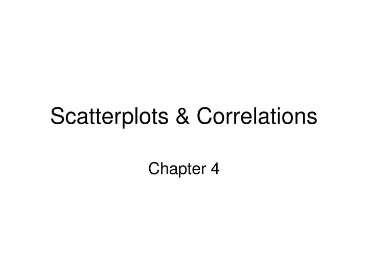scatterplots correlations