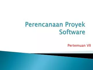 perencanaan proyek software