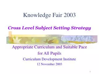 Knowledge Fair 2003
