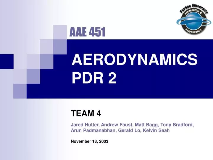 aerodynamics pdr 2