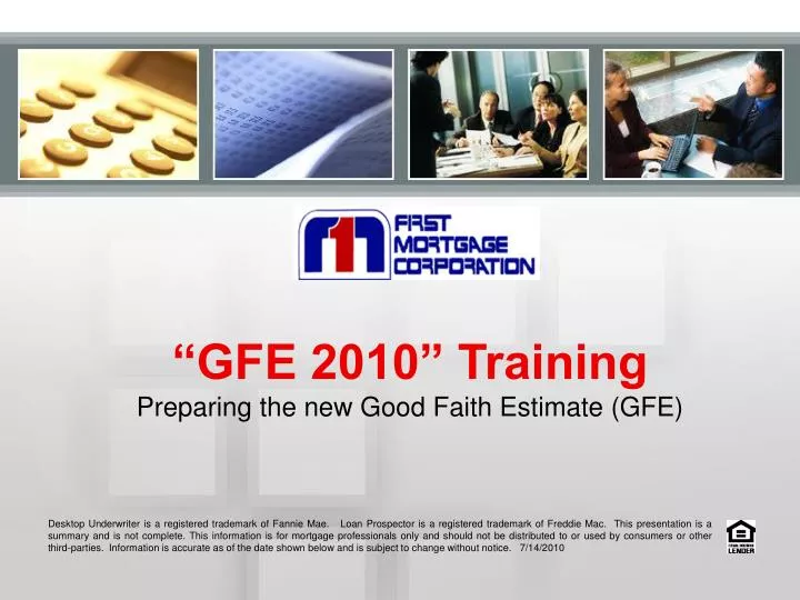 gfe 2010 training preparing the new good faith estimate gfe