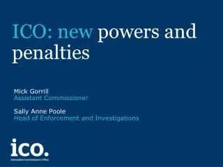 ICO: new powers and penalties