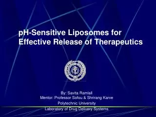 pH-Sensitive Liposomes for Effective Release of Therapeutics