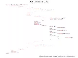 XML declaration of le, les