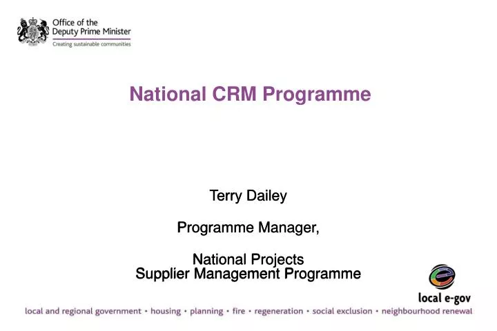 national crm programme